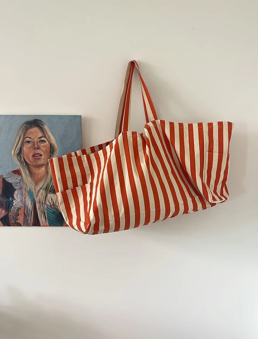 Striped shopper XL