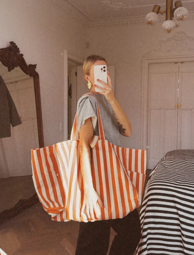 Striped shopper XL
