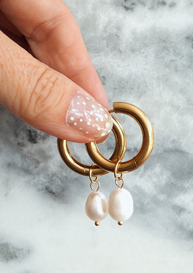 Pearl Hoops